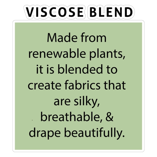 Viscose Blend sustainable fabric information